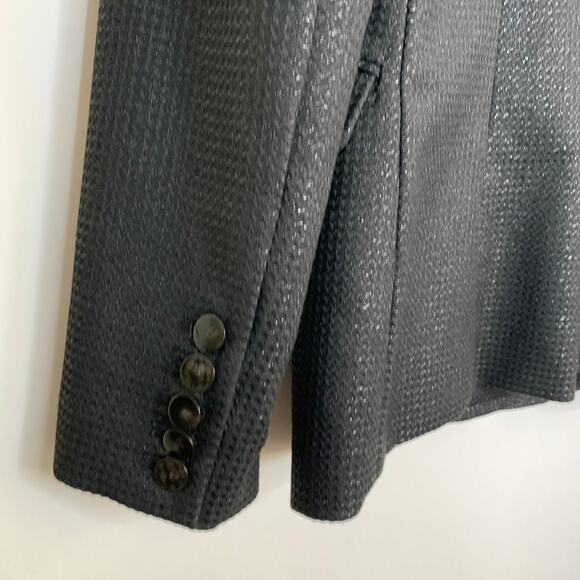 ATM Anthony Thomas Mejillo Black Metallic Sparkle Schoolboy Blazer Jacket Size 6 - Picture 6 of 16